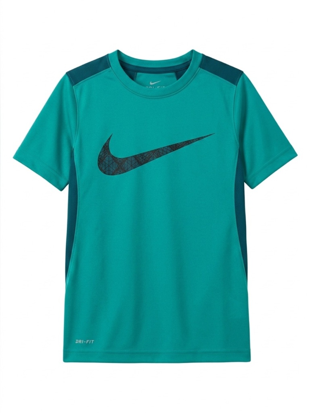Bundle of Two Nike Kids Dri-FIT Short Sleeve Shirts - Teal & Green